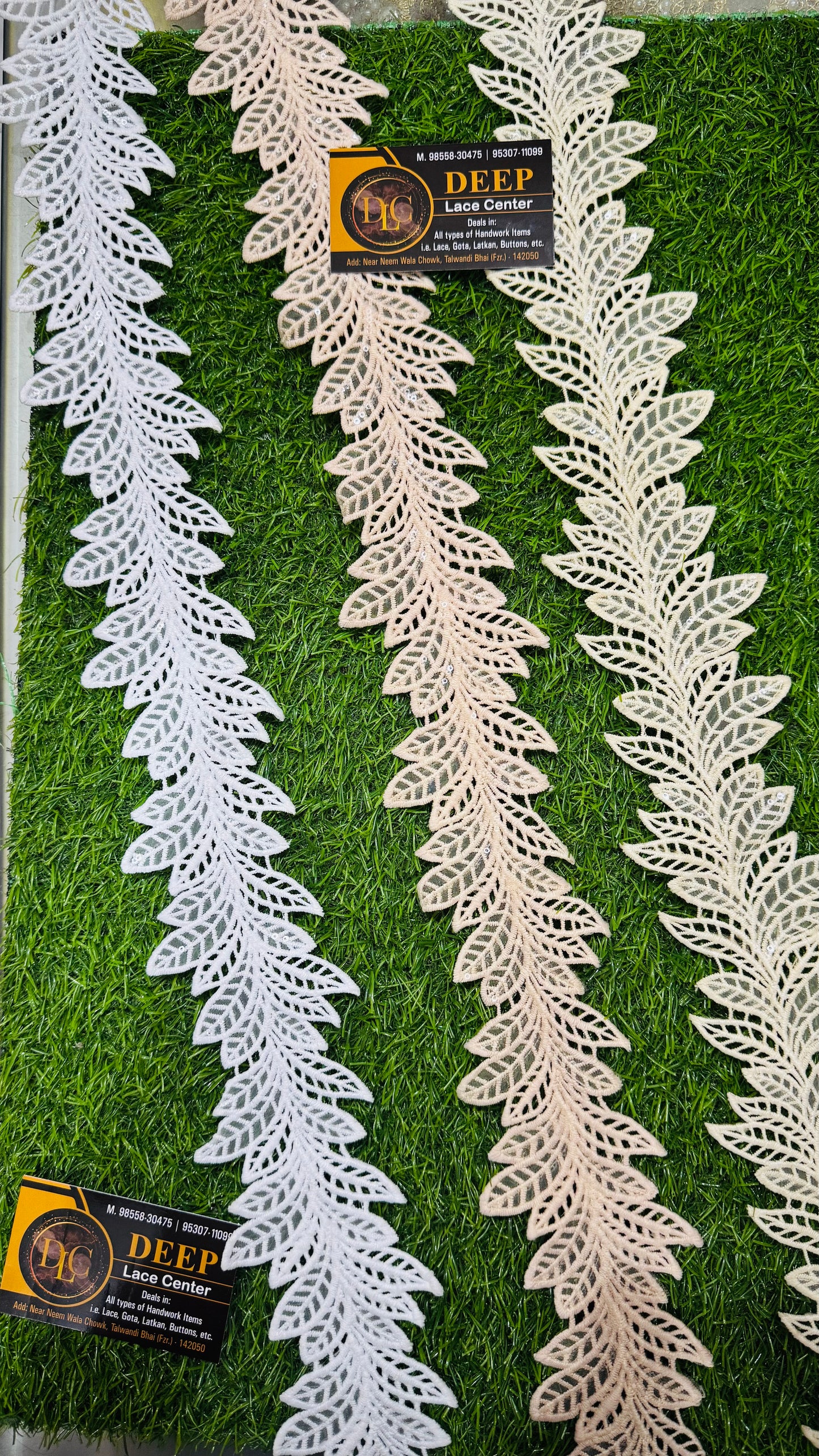 Premium Leaf Pattern Lace – Soft Net Border for Ethnic Wear